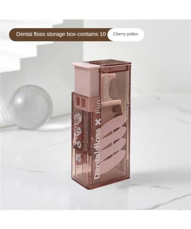 Automatic Portable Dental Pic | Travel Tooth Floss Carrier Case | Holds 10 Dental Floss Picks | Push Button Design | Pink - Buy Online on GoSupps.com