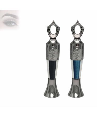 Kohl Powder Eyeliner Kohl Liner Kohl Eyeliner Kohl Eyeliner Handmade 100% Natural Eyeliner in Powder Form for Women (Black+Blue)