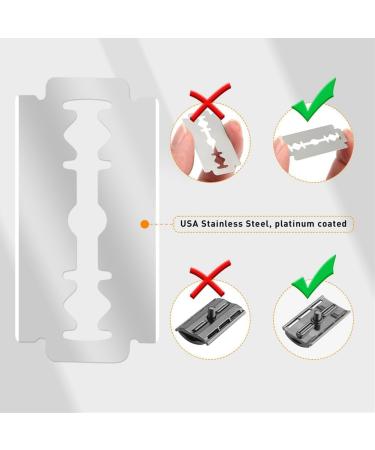 Meiyan Durable Stainless Steel Safety Razors - Replaceable & Reusable Double-Sided Blades for Smooth Shaving | International Shipping Available - Buy Online on GoSupps.com