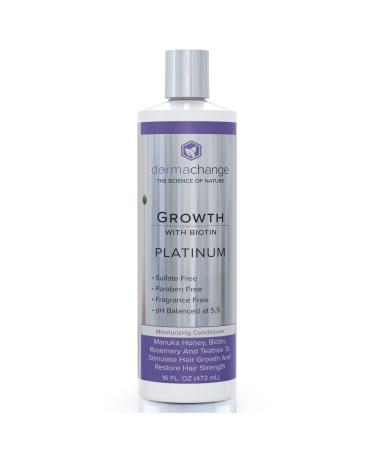 DermaChange Hair Growth Conditioner with Coconut Oil and Tea Tree Oil - Hair Care for Hair Loss - Volumizing Hair Conditioner with Aloe Vera - Deep Conditioner for Dry and Damaged Hair (16oz) 16 Ounce Large - Buy Online on GoSupps.com
