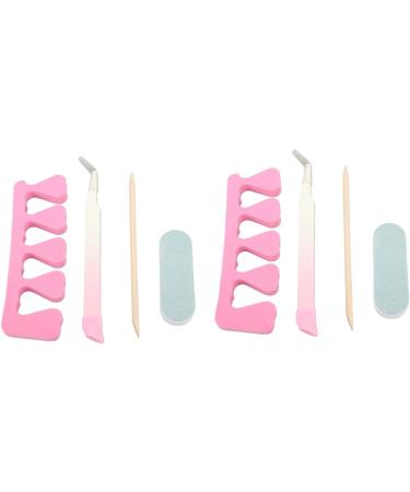Stainless Steel Manicure Tools Set for Dead Skin Removal with Tweezers Toe Separator Wood Stick Sand Bar Professional Nail Care Kit - Buy Online on GoSupps.com