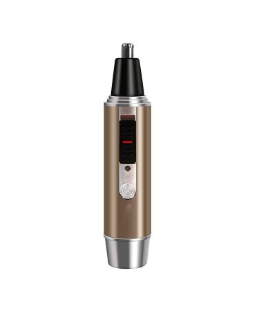 Ear and Nose Hair Trimmer USB Rechargeable Nose Hair Trimmer Professional Nose Hair Trimmer Clipper for Men and Women Waterproof Dual Edge Blades for Easy Cleaning (Brown)
