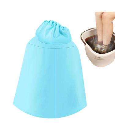 Foot Soak Tub | Thicken Foot Spa Bag Full Leg Wrap | Comfortable Foot Basin Waterproof Foot Tub for Camping Travel Students Sapphire Blue