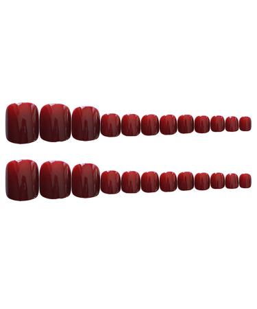 Brishow Artificial Foot Toenails - 24pcs Acrylic Stick-On Toenails for Women & Girls | International Shipping - Buy Online on GoSupps.com