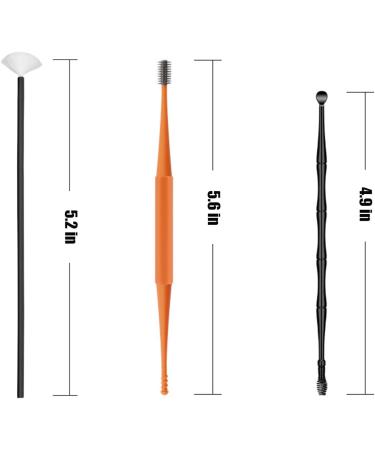 6 Pcs Reusable Double-Headed Earwax Removal Tool Set - Safe & Soft Silicone Ear Cleaning Kit for Easy Ear Wax Removal - Orange & Grey - Buy Online on GoSupps.com