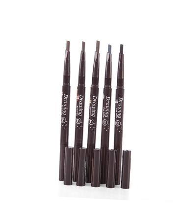 Beavorty Brow Pencil 2 in 1 Eyebrow Pencil Brush Set Auto-for Eye Brow Long Lasting Makeup (Medium Coffee) Eye Brow Pen 1 count (Pack of 1) As Shown