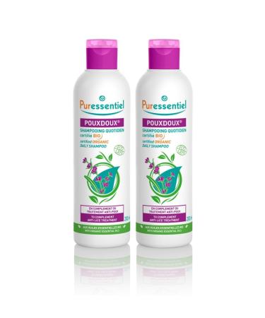 Puressentiel - Anti Lice - Pouxdoux Shampoo - Certified Organic - Ideal as a complement to anti-lice treatment - Daily use - 2 x 200 ml