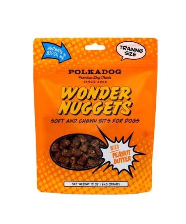 Polkadog Wonder Nuggets Dog Treats  All-Natural Pet Training Treats for Dogs  Healthy, Handmade Puppy Snacks  Bite-Sized, Soft, Chewy Treats for Pets  12 oz Peanut Butter