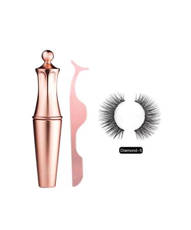 Magnetic Eyeliner Magnetic Eyeashes Kit Waterproof Long Lasting Eyeliner False Eyelashes 1 False Eyelash Box + 1 Magnetic Eyeliner +1 Pair Of Magnetic Eyelash+1 Tweezer Diamond-5