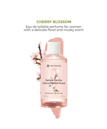 Yves Rocher Cherry Blossom Shower Gel 200ml - Floral Scented Body Wash for Radiant Skin - International Shipping Available - Buy Online on GoSupps.com