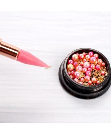 Rhinestone Picker Dotting Pen - Dual Ended Diamond Painting Wax Pencil & Crystal Nail Tool - Pink Nail Dotting Pen for Precision Crafting - Buy Online on GoSupps.com