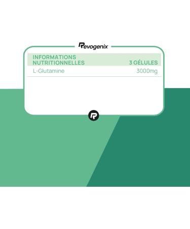 L-Glutamine 3000 MG | 100% Pure Glutamine V g tale | 1 3 mois de cure | R cup ration Musculaire Sant Intestinale et Immunit | Acide Amin Sans Excipients | 90 G lules Vegan | Revogenix - Buy Online on GoSupps.com