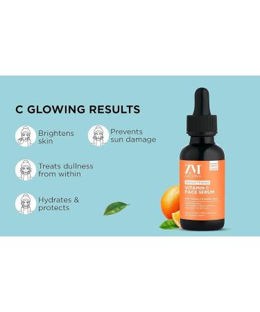 Vitamin C Face Serum - Brighten Dull Skin Fade Dark Spots & Pigmentation | Enriched with Vitamin A & Kakadu Plum - 30ml for All Skin Types - Buy Online on GoSupps.com