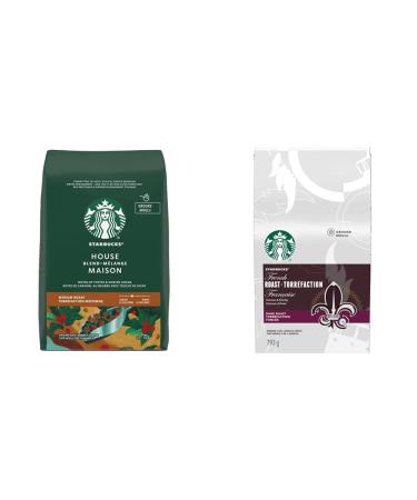 Starbucks Ground Coffee House Blend 793 Grams & Ground Coffee French Roast 793 Grams Coffee House Blend + Coffee French Roast