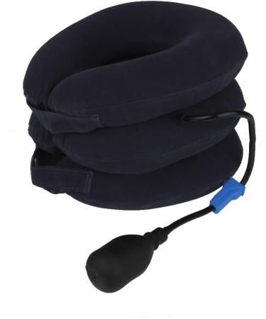Flocked 3-Layer Cervical Spine Traction Device - Universal Size Dark Blue | International Shipping Available - Buy Online on GoSupps.com