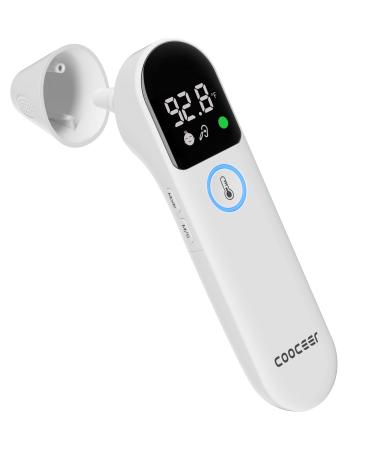 Forehead and Ear Baby Thermometer for Adults: COOCEER Fast Accurate Contactless Temperature Reading - Easy Fever Thermometer for Family Kids  Infants  Children  Toddler