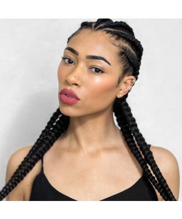 Ipetboom Braids 1pc Long Ponytail Extension Braided Ponytail Extension Braid Extensions Long Braided Ponytail Synthetic Hair Piece Ponytails Black1 - Buy Online on GoSupps.com