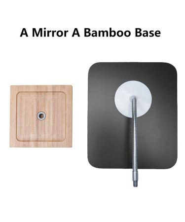 YEAKE Flexible Gooseneck Bamboo Vanity Makeup Mirror360Rotation 8 Large Frameless Vanity Mirror Folding Portable Table Desk Mirror with Stand Bathroom Shaving Make Up Mirrors Rectangle Large (Pack of 1) Bamboo Flexible  - Buy Online on GoSupps.com