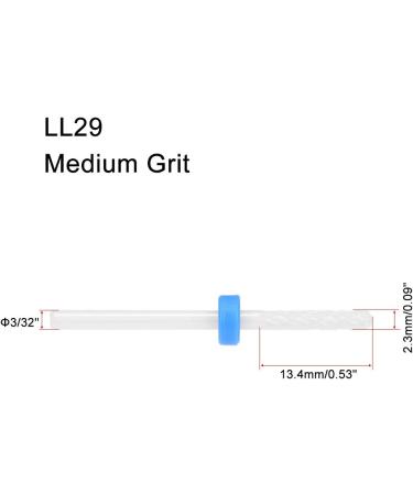 sourcing map Ceramic Nail Drill Bits 3/32 Inch (Medium Grit) Nails File Bit for Manicure Pedicure Blue - Buy Online on GoSupps.com