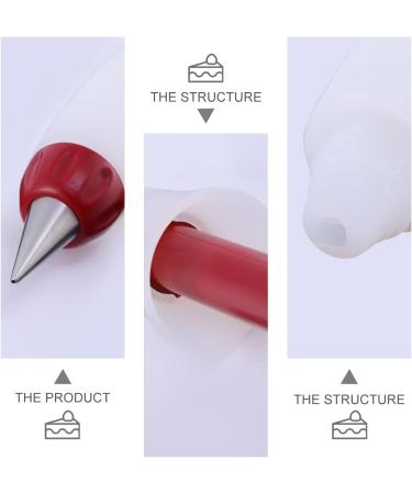 DECHOUS Decorating Pen Silicone Jam Writing Pen Baking Icing Tips Icing Pen Cookie Chocolate Pen for Baking Salad Cream Food Decor Gourmet Chocolate Writing Instrument Frosting Silica Gel Assorted Color 20X4cm - Buy Online on GoSupps.com