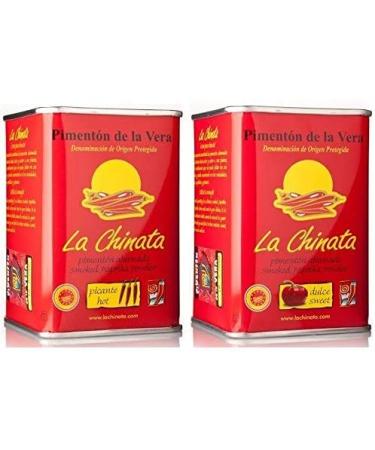 Paprika Powder Smoked La Chinata - 1 Sweet 160g & 1 Hot 160g - Buy Online on GoSupps.com