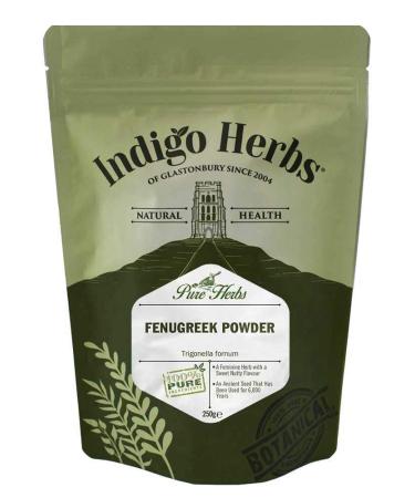 Indigo Herbs Fenugreek Powder 250g | Trigonella foenum | Pure & Natural | Vegan 250 g (Pack of 1)