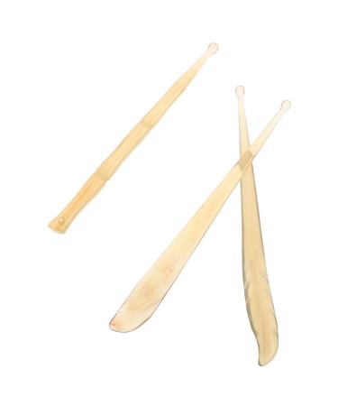 MARMERDO 3pcs Wooden Yellow Pick Ear Women Adult Spoons Practical Convenient Earwax Cleaner Removable Men Picker Earring Tools Home Cleaning Picks Portable Cleansing Massage Pickers