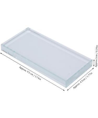 Palettes d'art nail couleur m lange de verre en verre rectangle de maquillage m lange de faux cils support de colle de cils - Buy Online on GoSupps.com