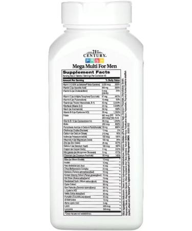 21st Century Mega Multi for Men Multivitamin & Multimineral 90 tablets Pack of 3 - Buy Online on GoSupps.com