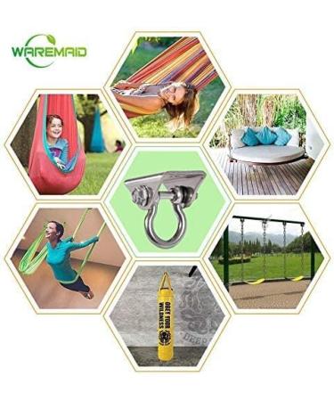 WAREMAID 180 Swing Hangers - Heavy Duty 304 Stainless Steel with Screws | For Porch Swing, Playground Gym, Sandbag, Hammock Chair, Yoga Swing | 1000 lb Capacity | 1 Pack - Buy Online on GoSupps.com