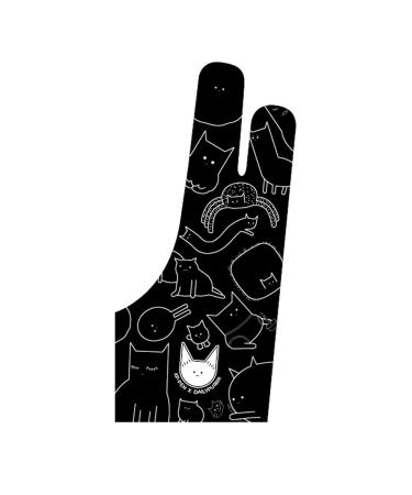 XP-Pen antifouling sign gloves free size for right or left hand two finger gloves for graphics drawings tablet pad and art creation 2/PCs