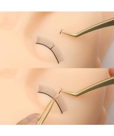 EMEDA Professional Eyelash Tweezers Set - Precision Golden Tweezers for 3D/5D/6D Volume Eyelash Extensions - Ideal for Professionals - Buy Online on GoSupps.com