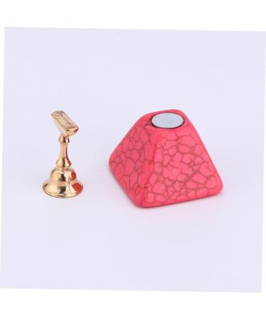 POPETPOP Nail practice nail bracket nail art display stand nail tip display base fingernail practice stand chessboard finger stand manicure nail display rack strong magnet 10x7cm Pink - Buy Online on GoSupps.com