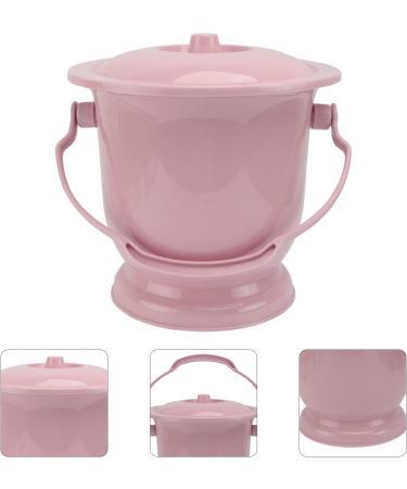 Portable Toilet Chamber Pot with Lid Handle Bedpan Urine Pots Urine Bucket Spittoon Potty Bottle Emergency Pee Bucket Containers for Home Hospital Camping Toilet (Pink) - Buy Online on GoSupps.com