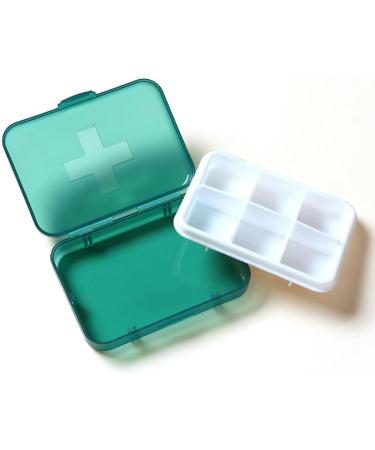 2-Pack Pill Organizer with 6 Divisions | Large Vitamin Supplement Holder for Travel & Home - Buy Online on GoSupps.com