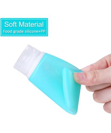 JasCherry Silicone Travel Bottles 5 Pack 89ml & 60ml Leak-Proof Silicone Container for Travel - Ideal for Toiletries & Liquids - Buy Online on GoSupps.com
