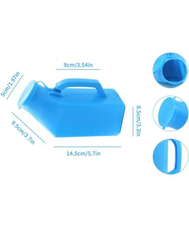 Male Portable Urinal 1L Blue Home Urinal Potty Thick Firm Urine Bottle with Lid Portable Men Urinal Pee Bottles for Outdoor Camping Travel - Buy Online on GoSupps.com