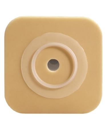 Natura Durahesive Flexible Skin Barrier w/Flange (Overall Dimension 5X 5") TAN w/Tape Collar 2 1/4(57mm.)