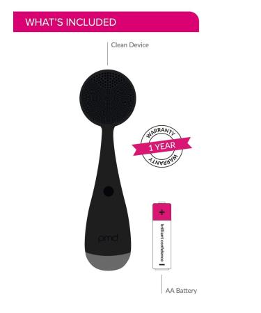 PMD Clean - Smart Face Cleaning Device | Waterproof SonicGlow Brush & Anti-Aging Massager | Lift Firm & Tone Skin - Black - Buy Online on GoSupps.com