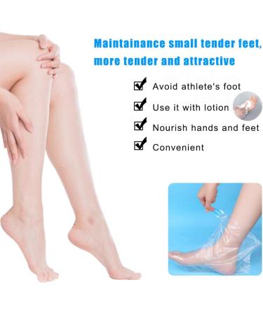 200 Counts Paraffin Wax Bath Liners Hands & Feet Disposable Large Plastic Mitt Bags and Sock Liners Therapy Wax Refill Socks & Gloves Cozy Hand Foot Covers with Stickers for Women Men - Buy Online on GoSupps.com
