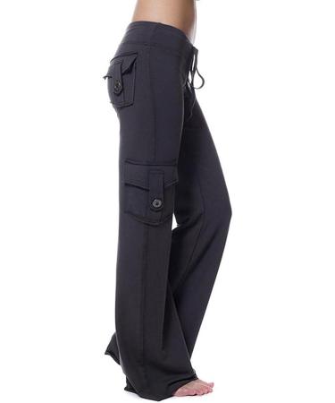 Women's Hiking Cargo Pants - Fashionable Stretch Leggings for Gym & Sports - Black X-Small - Buy Online on GoSupps.com