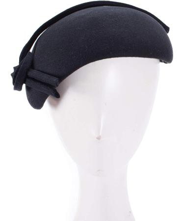 Lawliet Black Teardrop Women's Felt Fascinator Tam Beret Casque Cocktail Hat - Buy Online on GoSupps.com
