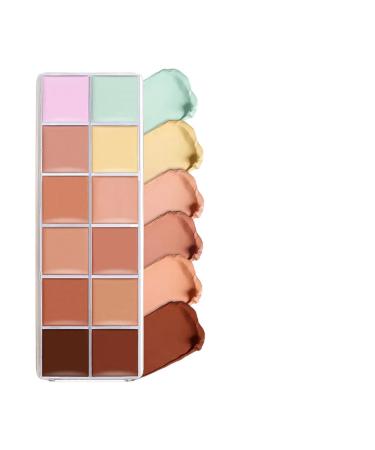 Color Corrector Palette 12 Cream Concealer Kit Buildable Makeup Shades | Light Face Concealer Set for Teens Young Girls Colleagues