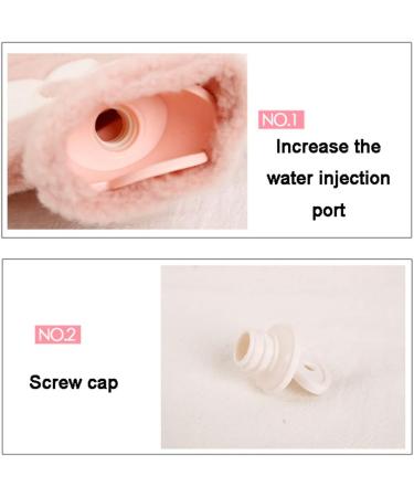Maies Small Hot Water Bottle 1000ml - Soft Plush Cover for Hot & Cold Therapy | Cute Heating Bag for Comfortable Relief - Buy Online on GoSupps.com