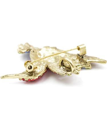 Badges Brooch Pin Brooches Clasp Breastpin Red Color Hummingbird Brooches for Women Cute Bird Style Animal Pin-Default - Buy Online on GoSupps.com