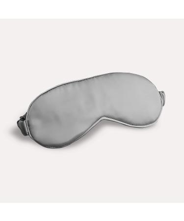 SEEVO Satin Sleep Eye-Mask with Elastic Strap, Eye Cover, Eye Shade, Soft & Comfortable - Grey with 3 Scrunchies - Buy Online on GoSupps.com