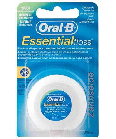 4x Oral-B Essential floss mint waxed 50m (4x 50m) Value pack 50 m (pack of 4)