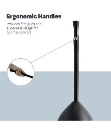 Casabella Hideaway Plunger with Caddy - Black | Convenient and Stylish Bathroom Tool - Buy Online on GoSupps.com