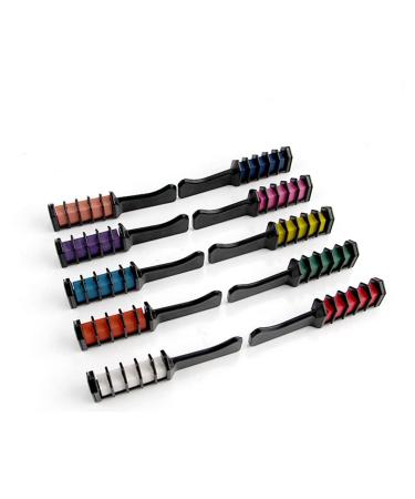 Warm Girl 10 Colors Hair Chalk Comb Washable Temporary Hair Color for DIY Cosplay and Parties | Perfect Gift for Carnival Christmas & Halloween - Buy Online on GoSupps.com