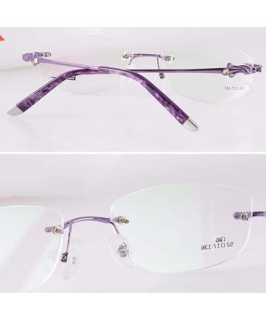 BEGISA Purple Frameless Glasses Legs - Metal Eyeglass Replacement Temples for Rimless 1-Hole Frames | International Shipping Available - Buy Online on GoSupps.com